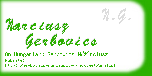 narciusz gerbovics business card